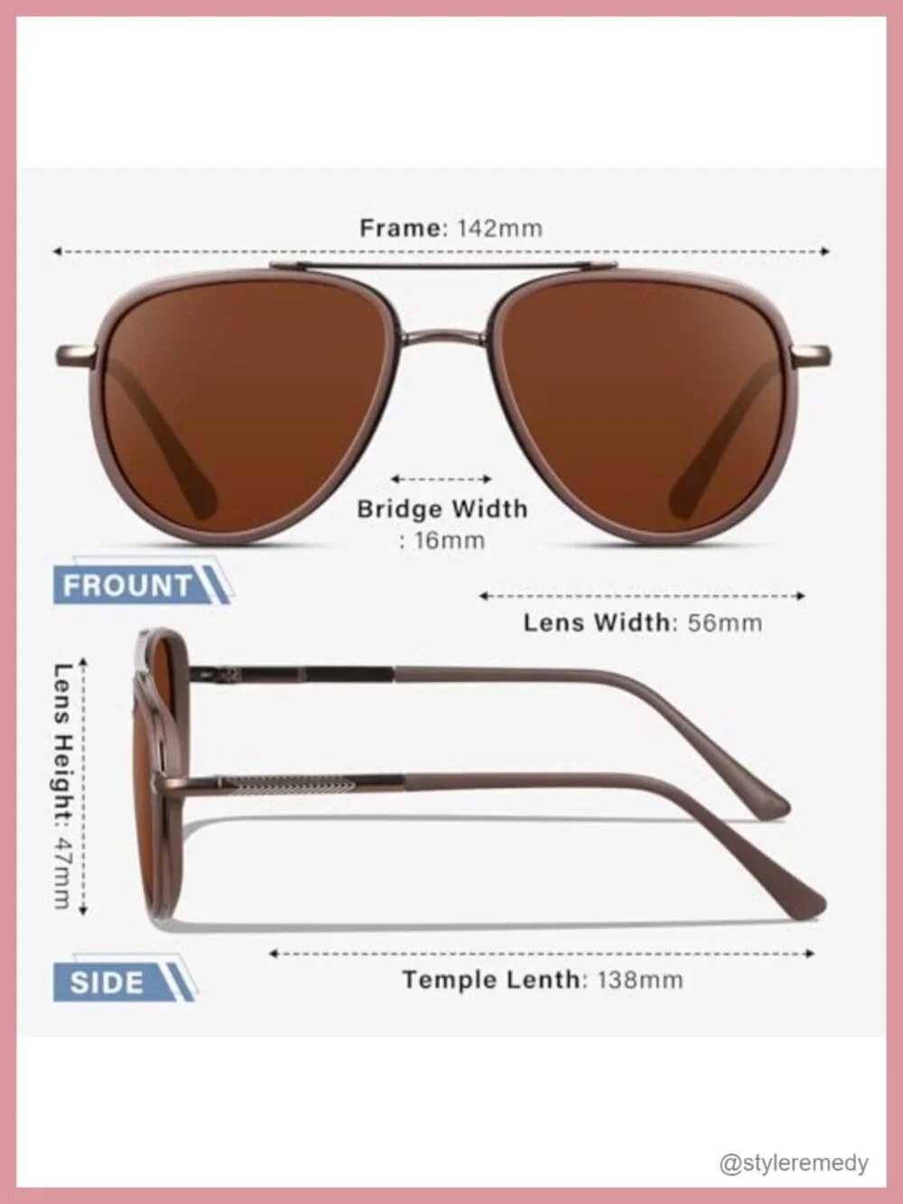 Polarized Aviator Sunglasses UV Protection Metal Frame Tangle-Free